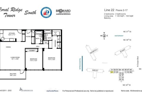 Copropriété à vendre à Fort Lauderdale, Floride: 2 chambres, 104.05 m2 № 2077510 - photo 4