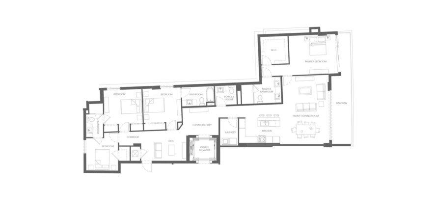Квартира в SERENO в Бей-Харбор-Айлендс, Флорида 4 спальни, 200м2 № 75322