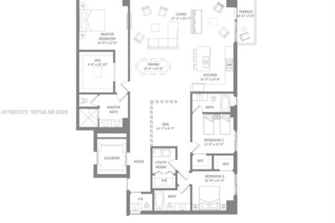 Снять в аренду кондоминиум в Норт-Майами-Бич, Флорида 3 спальни, 233.56м2, № 2009559 - фото 3