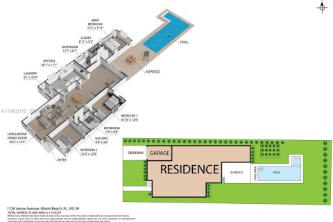 Купить виллу или дом в Майами-Бич, Флорида 3 спальни, 201.6м2, № 2048791 - фото 24