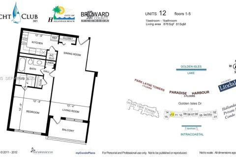Снять в аренду кондоминиум в Халландейл-Бич, Флорида 1 спальня, 81.38м2, № 1992402 - фото 9