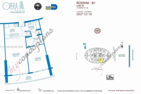 Condominio en venta en Miami, Florida, 1 dormitorio, 76.27 m2 № 2090531 - foto 13