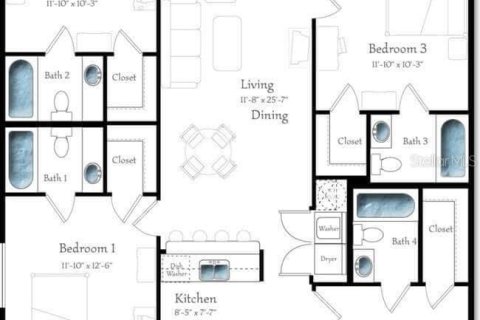 Condominio en alquiler en Gainesville, Florida, 1 dormitorio, 109.35 m2 № 2135444 - foto 16