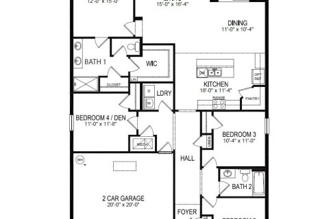 House in Poinciana, Florida 4 bedrooms, 169.83 sq.m. № 1793683 - photo 1