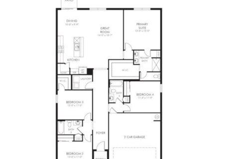House floor plan «House», 4 bedrooms in Lantana Grove