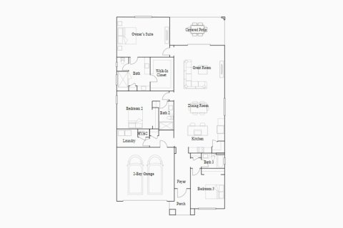 Планировка таунхауса «203SQM FREEPORT» 3 спальни в ЖК BRIDGEWATER AT VIERA