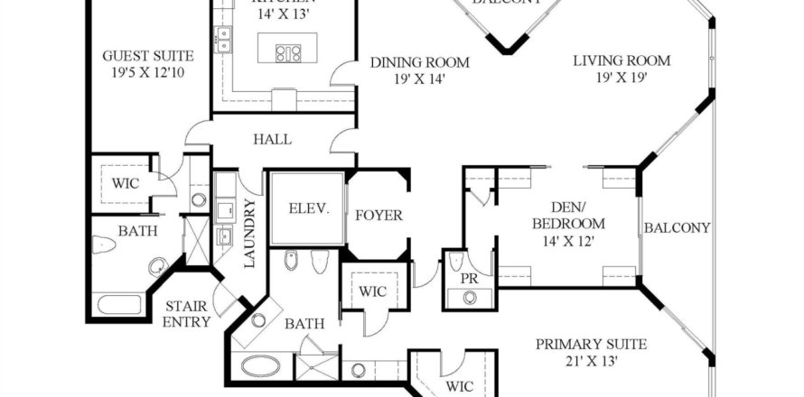 Condo à Palm Beach, Floride, 3 chambres  № 956688