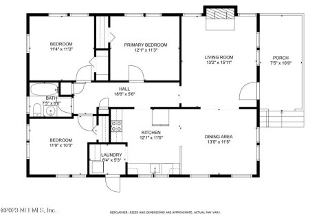 House in Jacksonville, Florida 3 bedrooms, 110.46 sq.m. № 778295 - photo 1