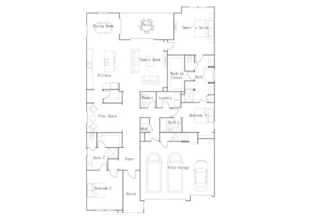 House floor plan «House», 3 bedrooms in Prosperity Lakes Active Adult - Active Adult Estates