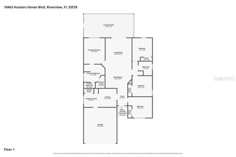 Villa ou maison à louer à Riverview, Floride: 4 chambres, 154.68 m2 № 2408889 - photo 2
