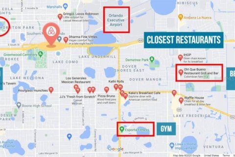 Снять в аренду квартиру в Орландо, Флорида 3 комнаты, 74.32м2, № 637031 - фото 18