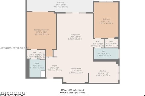 Купить кондоминиум в Авентура, Флорида 2 спальни, 154.78м2, № 2027524 - фото 27