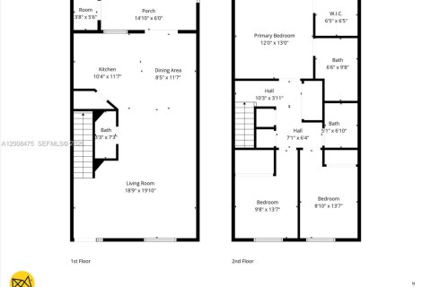 Adosado en venta en Opa-locka, Florida, 3 dormitorios, 128.21 m2 № 2073685 - foto 22