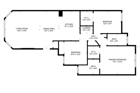 Купить кондоминиум в Киссимми, Флорида 6 комнат, 119.57м2, № 1534020 - фото 3