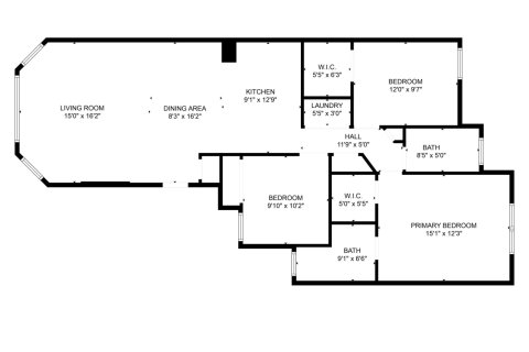 Купить кондоминиум в Киссимми, Флорида 6 комнат, 119.57м2, № 1534020 - фото 1