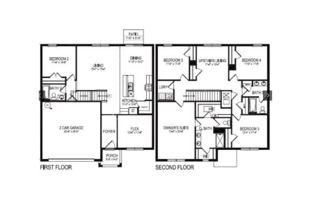 House floor plan «floor 1072 Brooklet Drive», 5 rooms in Charles Cove by D.R. Horton