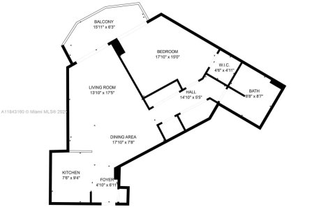 Купить кондоминиум в Авентура, Флорида 1 спальня, 79.9м2, № 2012155 - фото 24