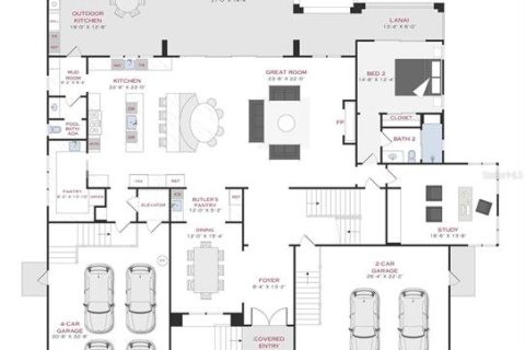 House in Tampa, Florida 5 bedrooms, 563.27 sq.m. № 253035 - photo 3