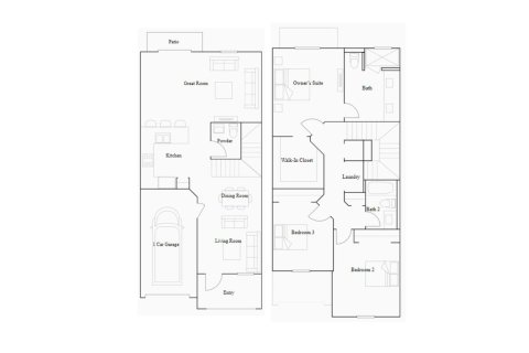 Townhouse floor plan «157SQM», 3 bedrooms in CORSICA