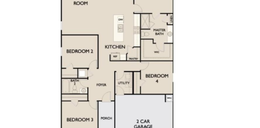House floor plan «4BR-1», 4 bedrooms in South Haven