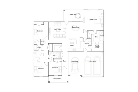 Townhouse floor plan «217SQM», 4 bedrooms in CARRINGTON
