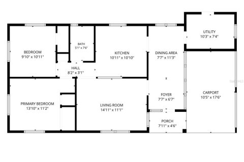 House in DeBary, Florida 2 bedrooms, 89.84 sq.m. № 2203521 - photo 4