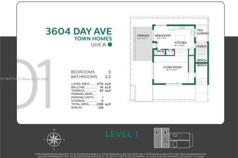 Снять в аренду таунхаус в Майами, Флорида 4 спальни, 201.6м2, № 1958646 - фото 18