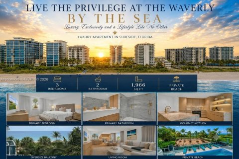 Condo in Surfside, Florida, 3 bedrooms  № 2189271