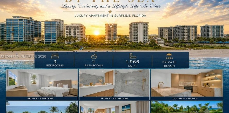 Condo in Surfside, Florida, 3 bedrooms  № 2189271