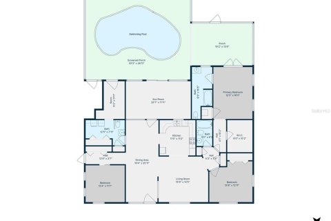 Купить виллу или дом в Сарасота, Флорида 9 комнат, 204.01м2, № 2209245 - фото 6
