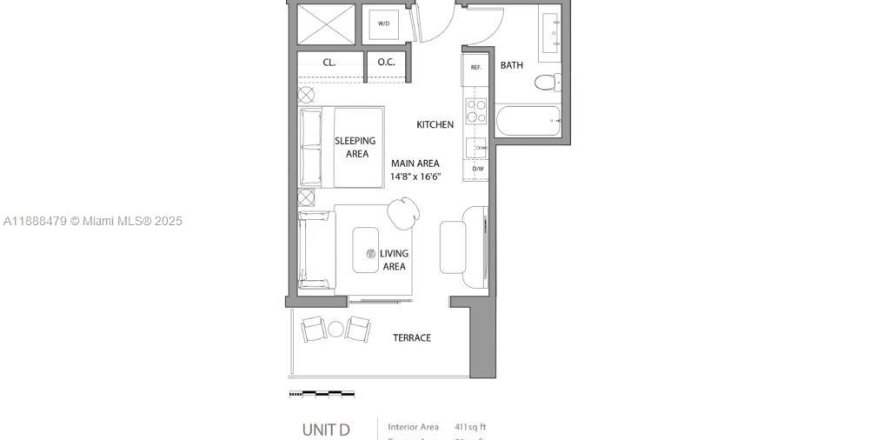 Studio à Condo à Miami, Floride № 1942622
