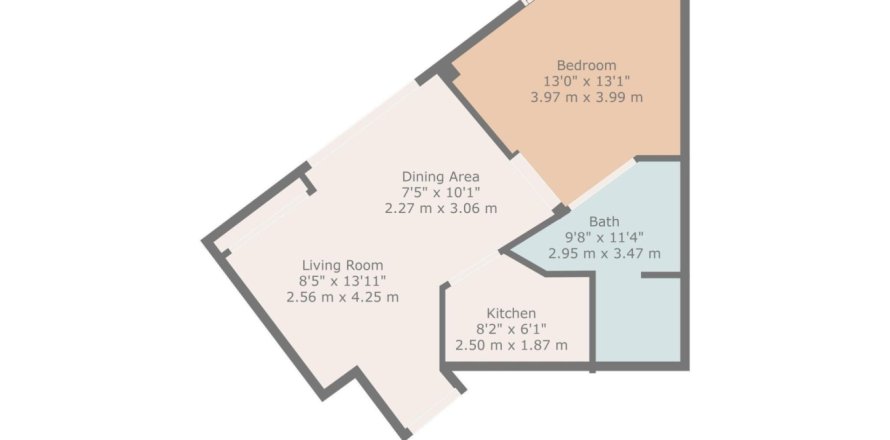 Condominio en Fort Lauderdale, Florida, 1 dormitorio № 1175295