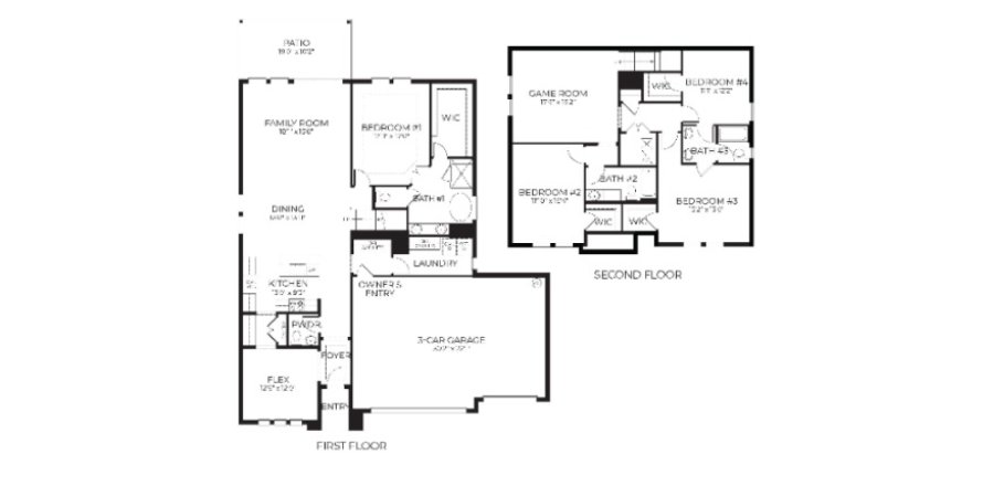 Планировка виллы или дома «4BR-1» 4 спальни в ЖК Victoria Oaks