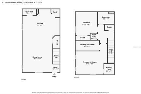 Touwnhouse à louer à Riverview, Floride: 2 chambres, 118.91 m2 № 2316580 - photo 21