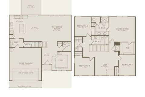 House floor plan «House», 3 bedrooms in The Trails at Grand Oaks