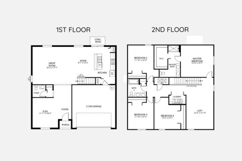 Townhouse floor plan «250SQM», 4 bedrooms in POINCIANA