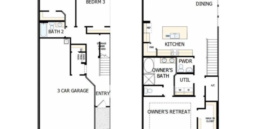 Adosado en Kettering at eTown - Paired Villas en Jacksonville, Florida 3 dormitorios, 199 m2 № 435781