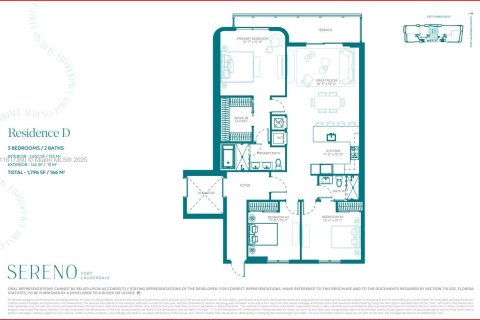 Купить кондоминиум в Форт-Лодердейл, Флорида 3 спальни, № 1958585 - фото 7
