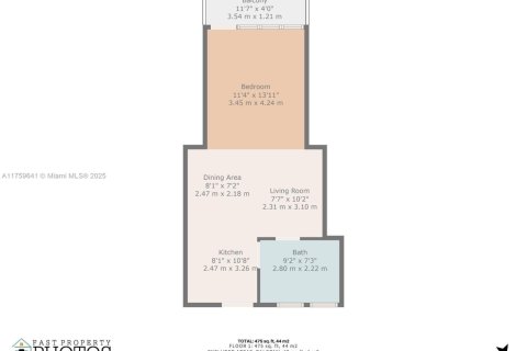 Condominio en venta en Miami Beach, Florida, 1 dormitorio, 44.13 m2 № 1963050 - foto 3