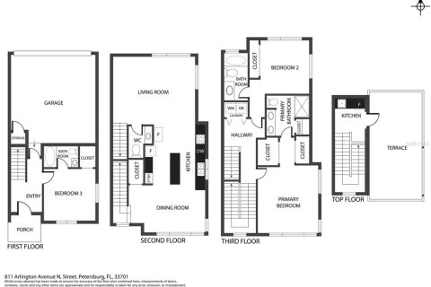 Adosado en venta en Saint Petersburg, Florida, 3 dormitorios, 194.07 m2 № 1835278 - foto 28