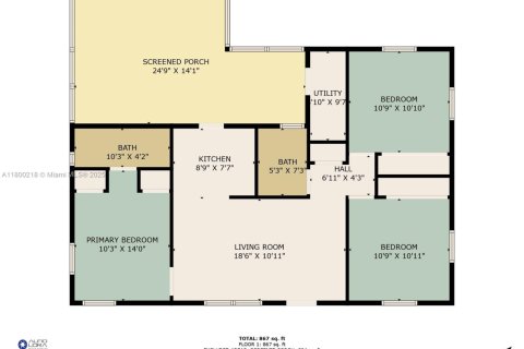 Купить виллу или дом в Хомстед, Флорида 3 спальни, 90.67м2, № 1958153 - фото 3