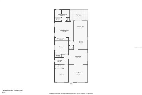 Купить виллу или дом в Тампа, Флорида 3 комнаты, 138.33м2, № 1911652 - фото 3