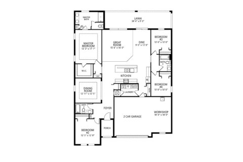 House floor plan «House», 4 bedrooms in Royal Highlands by Maronda Homes