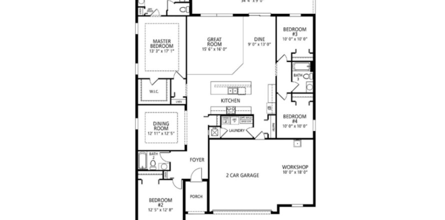 Дом в Royal Highlands by Maronda Homes в Спринг-Хилл, Флорида 4 комнаты, 212м2 № 411668