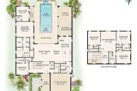 House in West Palm Beach, Florida 5 bedrooms, 404.12 sq.m. № 2187408 - photo 11