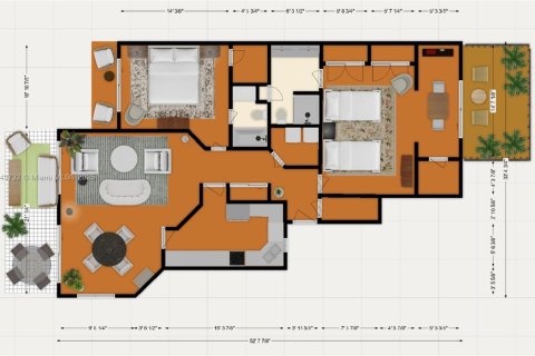 Купить кондоминиум в Виро-Бич, Флорида 1 комната, 137.03м2, № 1857328 - фото 3