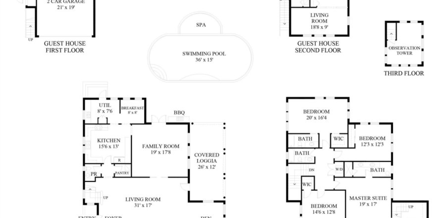 Casa en West Palm Beach, Florida 5 dormitorios, 351.26 m2 № 1038106