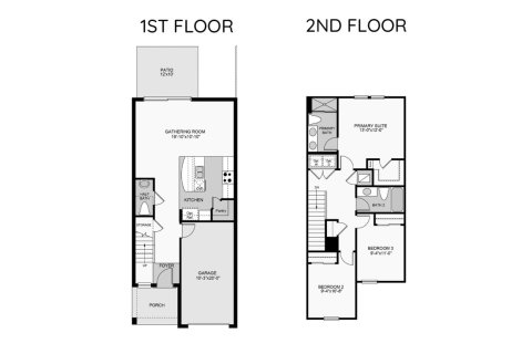 Townhouse floor plan «128SQM JASMINE», 3 bedrooms in THE TOWNHOMES AT SKYE RANCH