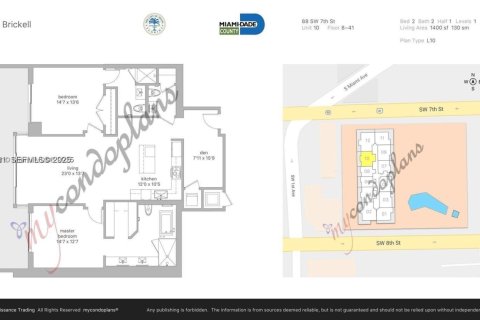 Copropriété à louer à Miami, Floride: 2 chambres, 129.41 m2 № 1989844 - photo 12