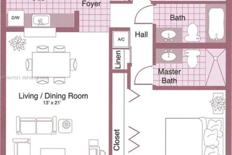 Снять в аренду кондоминиум в Хайалиа, Флорида 2 спальни, 103.96м2, № 2003637 - фото 4